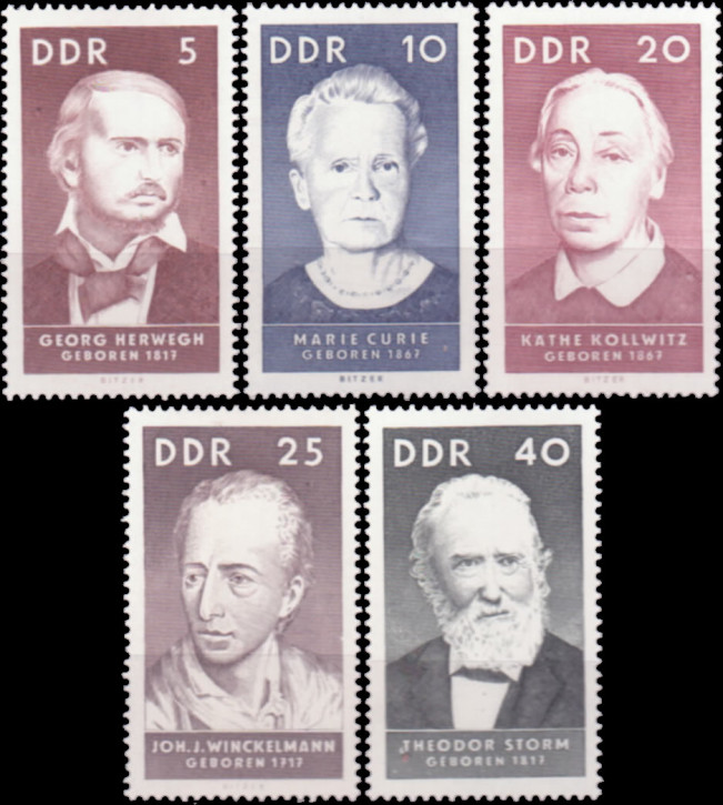 Philaseum Briefmarken Ddr Ber Hmte Bedeutende Pers Nlichkeiten