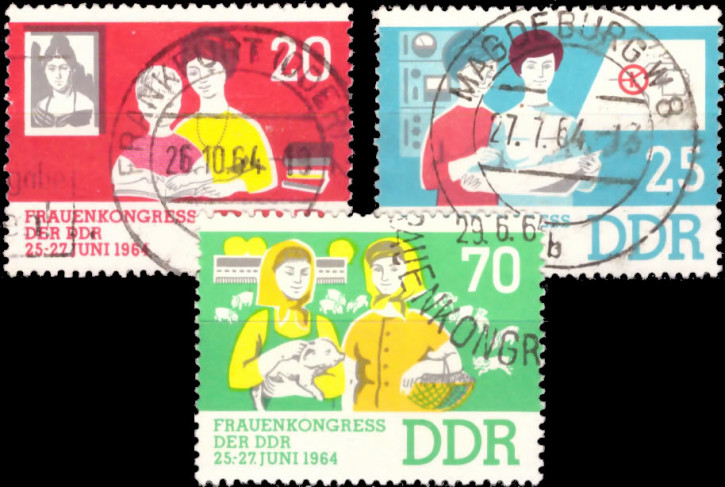 Briefmarken: DDR 1964, Mi.Nr. 1030-1032, Frauenkongress, Gestempelt