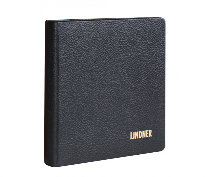 LINDNER karat-Ringbinder LEDER, leer - Schwarz