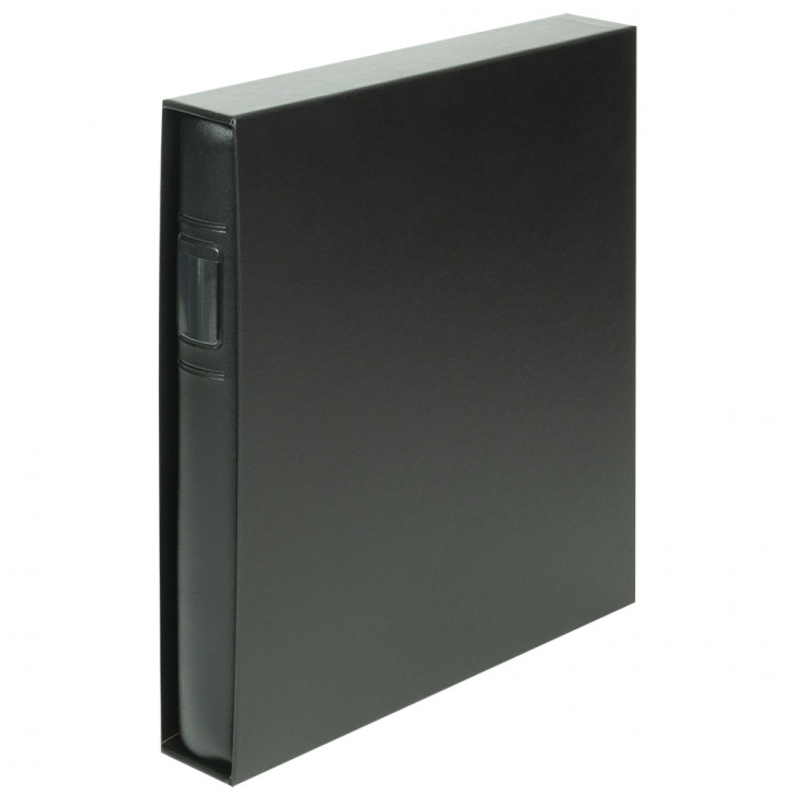 Lindner Set: Ringbinder STANDARD mit Schutzkassette in Schwarz