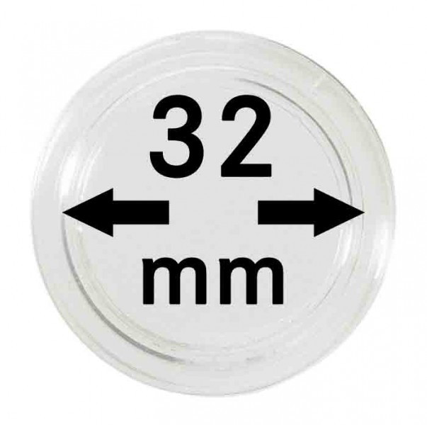 Lindner Münzkapseln Innen-Ø 32 mm, 100er-Packung