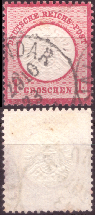 Briefmarken Deutsches Reich 1872, Mi.Nr. 19, Freimarken: Adler mit großem Brustschild, Gestempelt