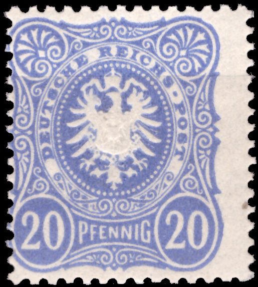 Briefmarken Deutsches Reich 1880, Mi.Nr. 42 II, Freimarken: Ziffer/ Adler, Postfrisch - Geprüft