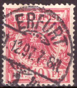 Briefmarken Deutsches Reich 1889, Mi.Nr. 47a, Freimarken: Krone/ Adler, Gestempelt