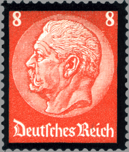 Briefmarken: Deutsches Reich 1934, Nr. 551, Tod von Hindenburg, Postfrisch