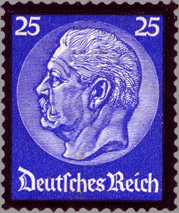 Briefmarken: Deutsches Reich 1934, Nr. 553, Tod von Hindenburg, Postfrisch