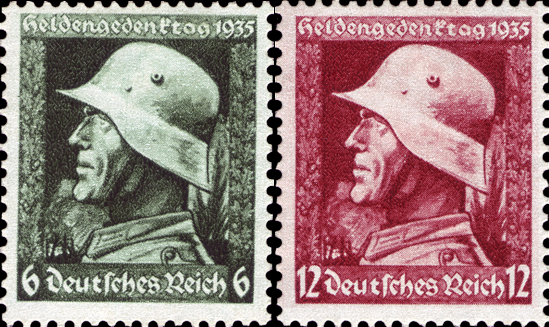 Briefmarken: Deutsches Reich 1935, Mi.Nr. 569-570, Heldengedenktag, Postfrisch