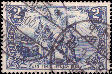 Briefmarken Deutsches Reich 1900, Mi.Nr. 64, Freimarken: Deutsches Kaiserreich (I); Inschrift "Reichspost", Gestempelt