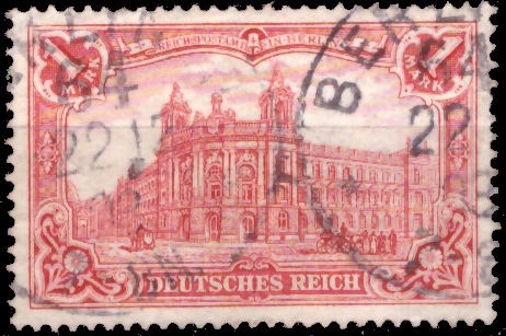 Briefmarken Deutsches Reich 1902, Mi.Nr. 78A, Freimarken: Deutsches Kaiserreich (II); Inschrift „DEUTSCHES REICH“, Gestempelt