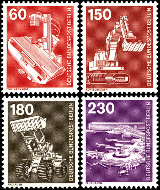 Briefmarken Berlin 1978, Mi.Nr. 582-586, Freimarken: Industrie und Technik (II).  Postfrisch