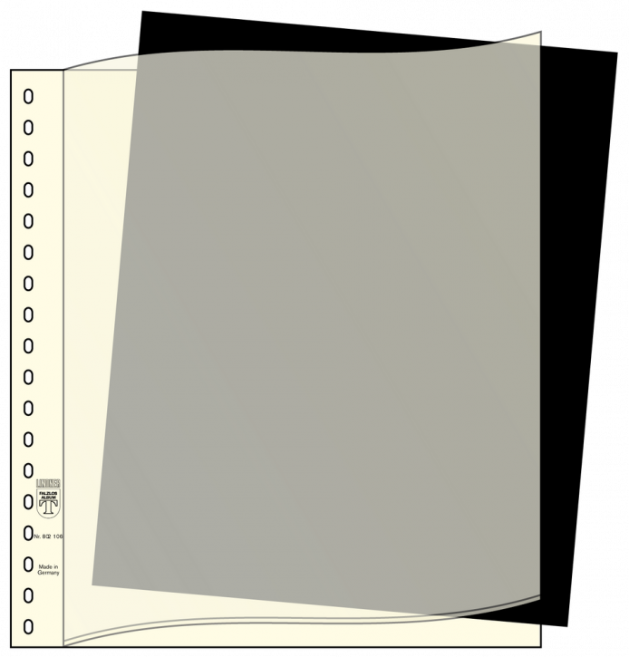 Lindner Beschriftungsblätter, Format 296 x 242 mm, schwarz, 100er-Pack