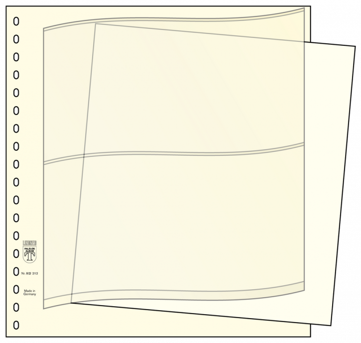 Lindner Beschriftungsblätter, Format 249 x 228 mm, weiß, 100er-Pack