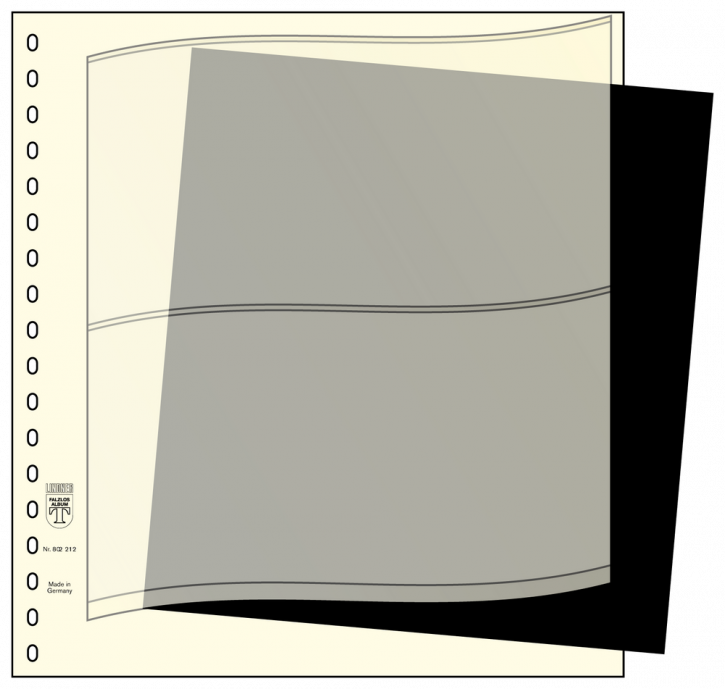 Lindner Beschriftungsblätter, Format 249 x 228 mm, schwarz, 100er-Pack