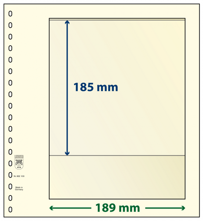 Lindner T-Blanko-Blätter mit 1 Tasche: 185 mm - 10er-Packung