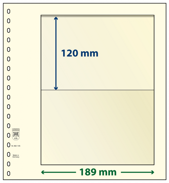 Lindner T-Blanko-Blätter mit 1 Tasche: 120 mm