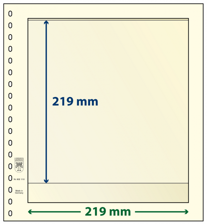 Lindner T-Blanko-Blätter mit 1 Tasche: 219 mm