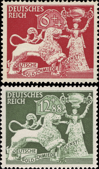 Briefmarken Deutsches Reich 1942, Mi.Nr. 816-817, Goldschmiedekunst, Postfrisch