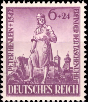 Briefmarken Deutsches Reich 1942, Mi.Nr. 819, Peter Henlein, Postfrisch