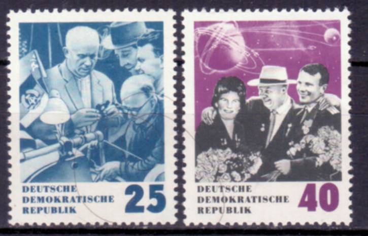 Briefmarken: DDR 1964, Mi.Nr. 1020-1021, Chruschtschow, Postfrisch