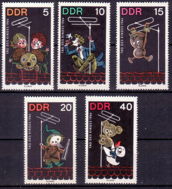 Briefmarken: DDR 1964 Mi.Nr. 1025-1029, Tag des Kindes, Postfrisch