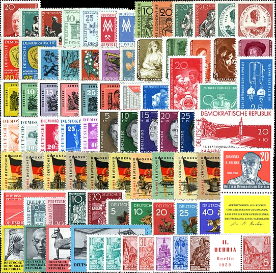 Briefmarken DDR Jahrgang 1959 Postfrisch - Komplett