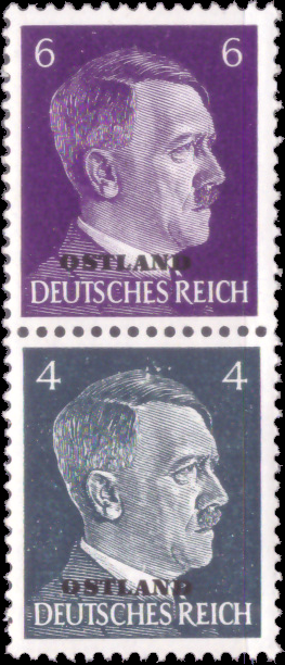 Briefmarken Ostland 1941, Zd-MiNr. S 3, Zusammendruck (aus Automatenrolle), Postfrisch