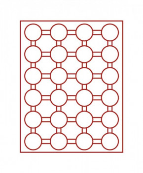 LINDNER Münzbox STANDARD mit 24 runden Vertiefungen für Münzkapseln mit Außen-Ø41 mm