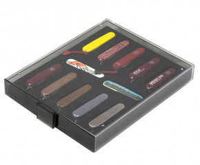 LINDNER Sammel- /Präsentationsbox für 12 schweizer Taschenmesser VICTORINOX* Modelle "Huntsman", "Mountaineer", "Tinker", "Climber" und "Spartan