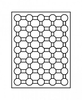 LINDNER Münzbox MARINE mit 35 runden Vertiefungen für Münzkapseln mit Außen-Ø 32 mm in LINDNER Münzkapseln