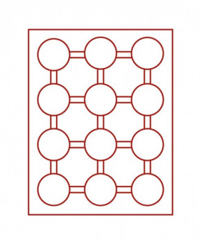 LINDNER Münzbox STANDARD mit 12 runden Vertiefungen für Münzkapseln mit Außen-Ø54 mm