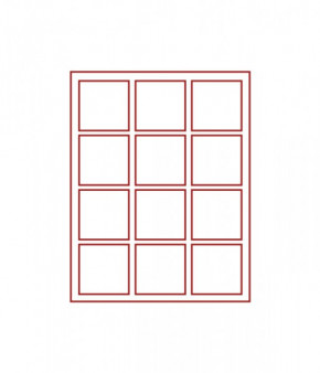 LINDNER d-Box STANDARD mit 12 quadratischen Fächern 66 x 66 mm für Münzen/Medaillen und sonstige Sammelobjekte