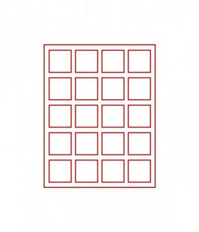 LINDNER d-Box STANDARD mit 20 quadratischen Fächern 47 x47 mm für Münzen/Medaillen und sonstige Sammelobjekte