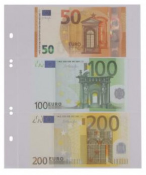 KOBRA Ersatzblatt dreigeteilt für Banknoten, passend in Doppel-FDC-Alben G22 und G24 sowie Banknotenalbum G23